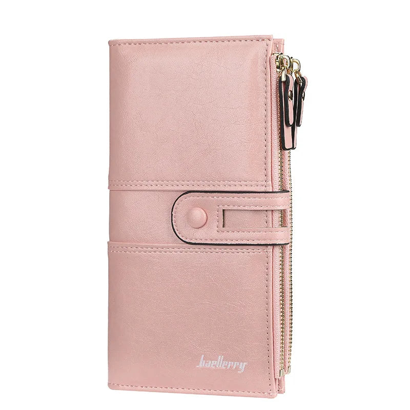 Customizable Long Leather Wallet Women