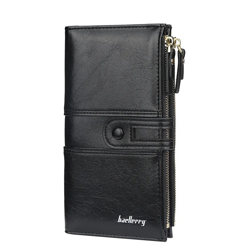 Customizable Long Leather Wallet Women