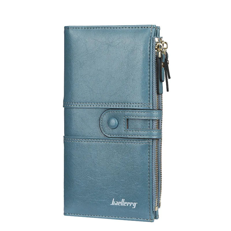 Customizable Long Leather Wallet Women