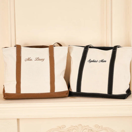 Two-toned Customizable Tote Bag