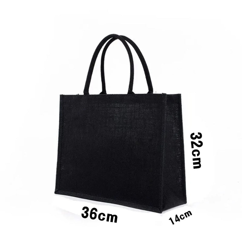 Straw Bag Customizable Black or White