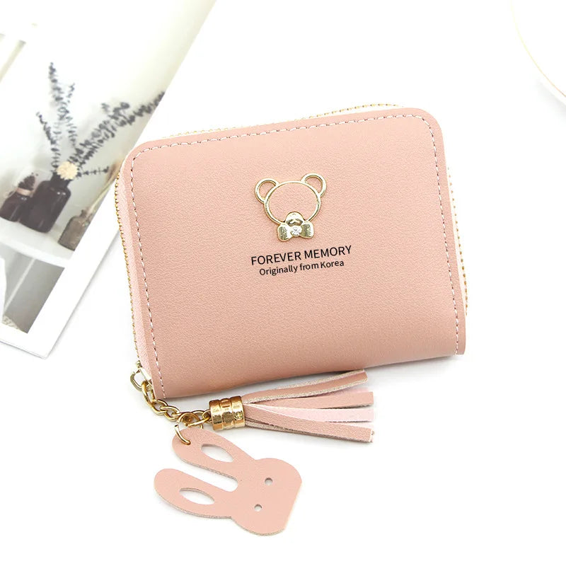 Customizable Mini Wallet With Teddy Bear