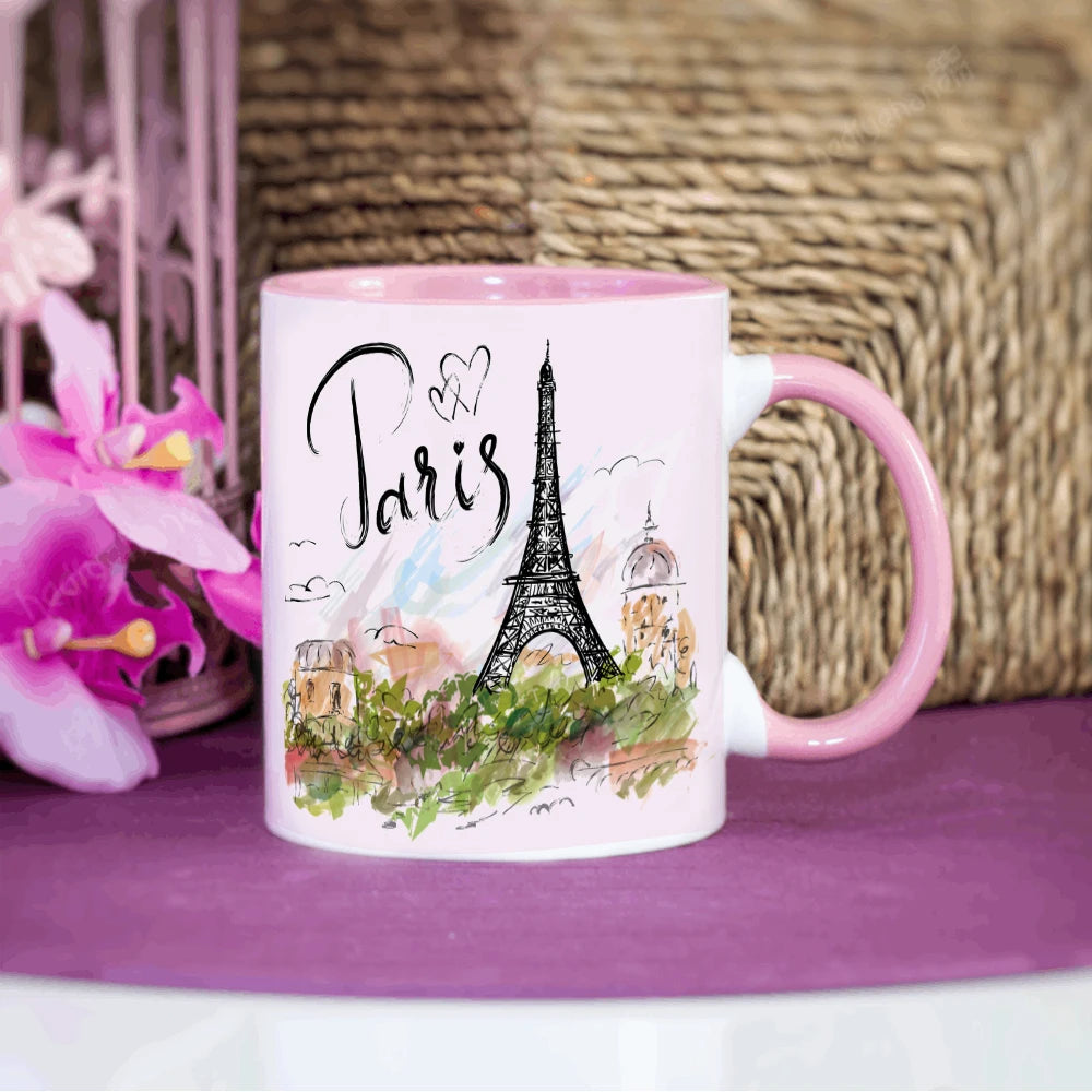 mug Paris pink