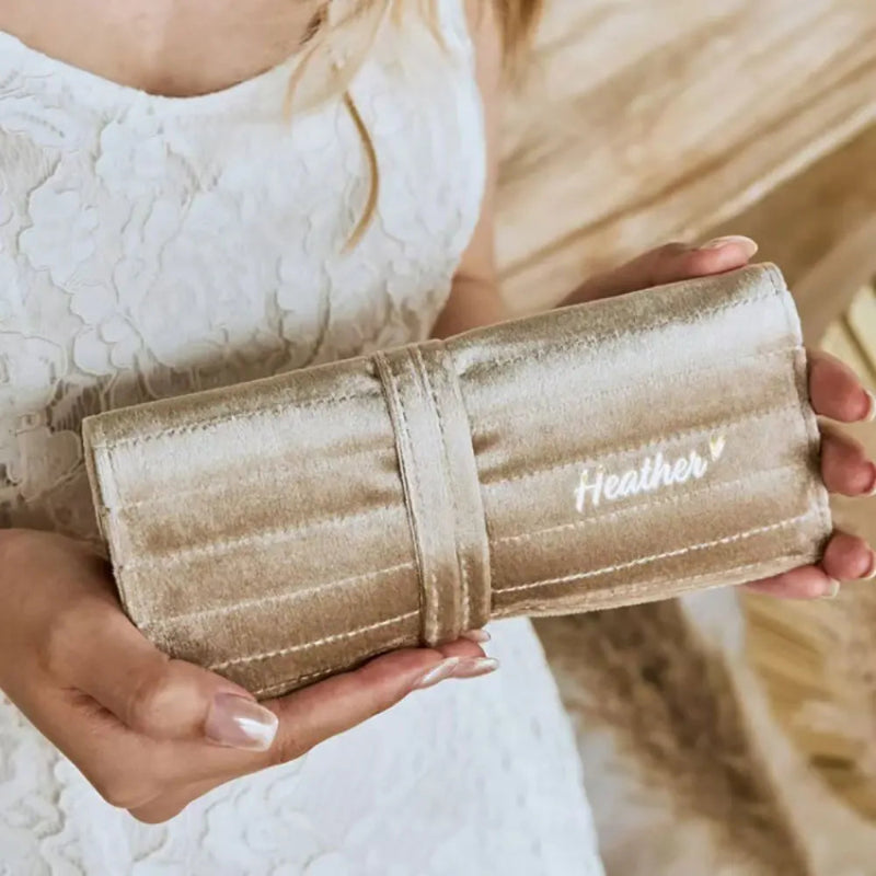 Transportable And Customizable Velvet Jewelry Bag