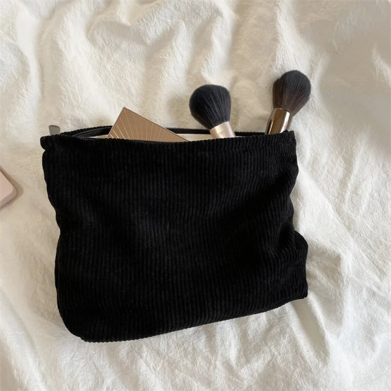 Customizable Corduroy Makeup Bag