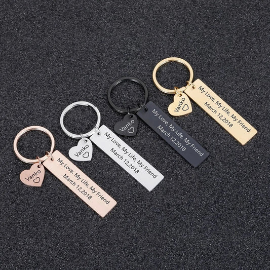 Personalized Stainless Steel Key Ring