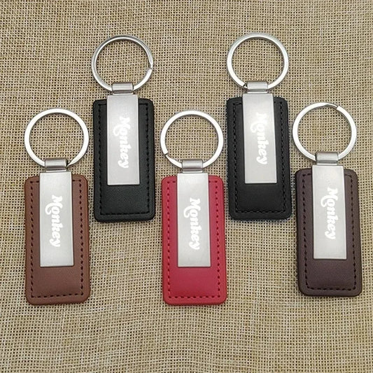 Customized PU Leather Metal Key Ring