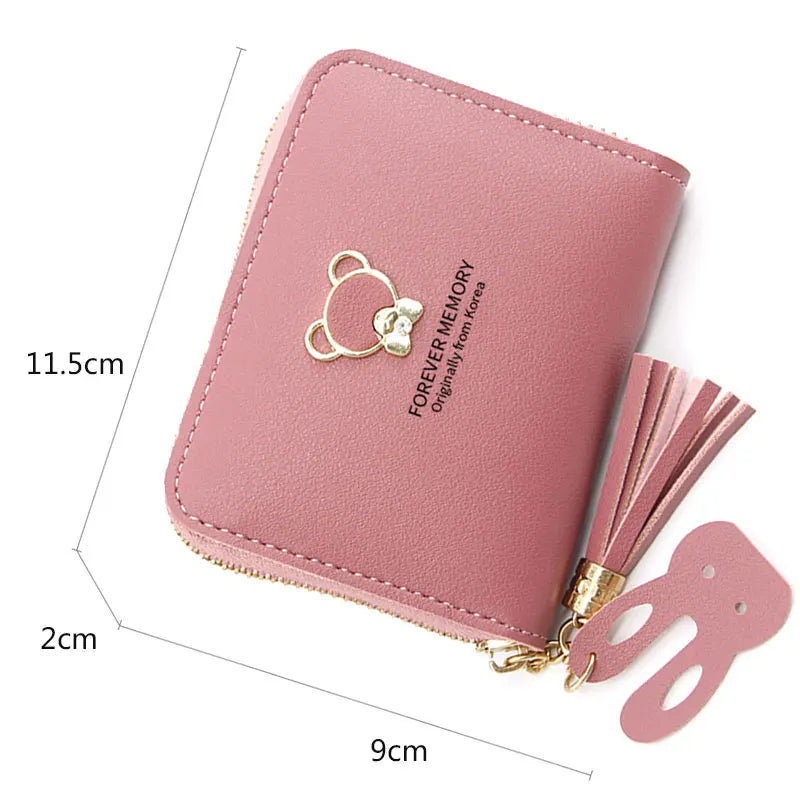 Customizable Mini Wallet With Teddy Bear