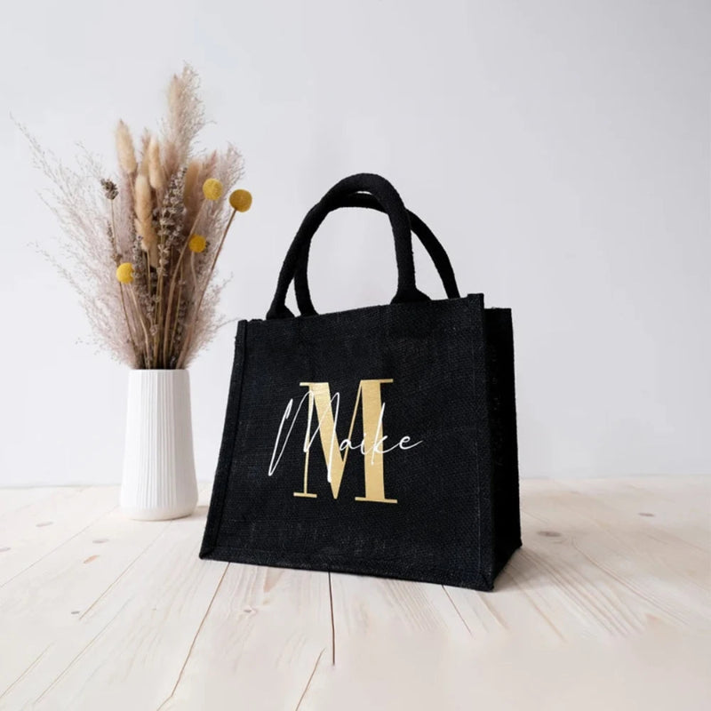 Straw Bag Customizable Black or White