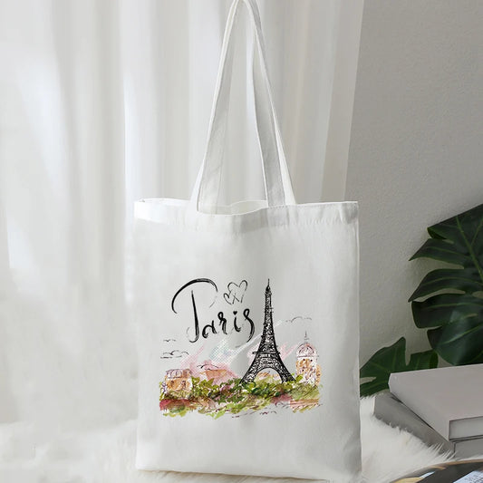 Paris Tower Eiffel Canvas Bag