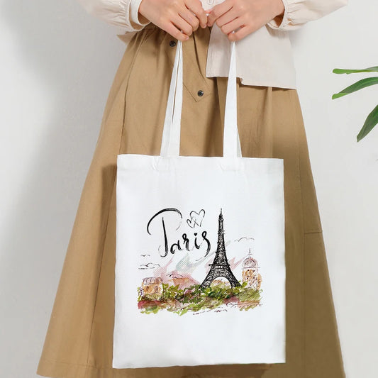 Paris Tower Eiffel Canvas Bag