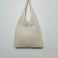 Load image into Gallery viewer, Knitted Wool Tote Bag Customizable Embroidery White 
