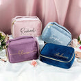 Load image into Gallery viewer, Customizable Velvet Toiletry Case
