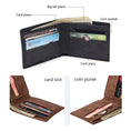 Load image into Gallery viewer, Men PU Leather Short Wallet Customizable
