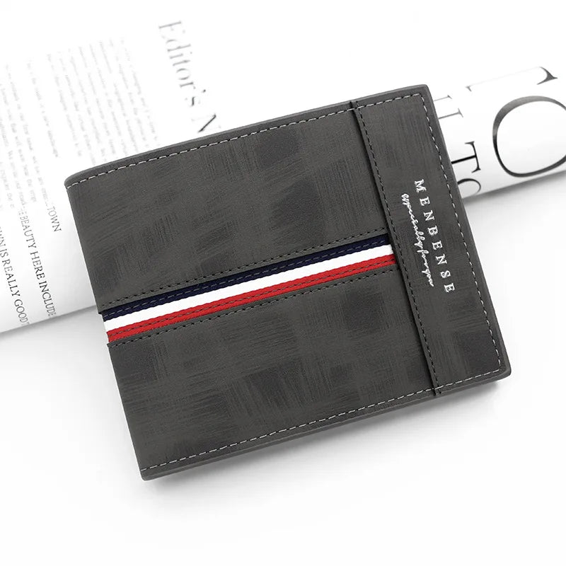 Customizable Small PU Leather Wallet Men