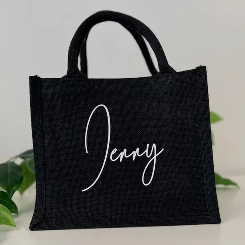 Straw Bag Customizable Black or White