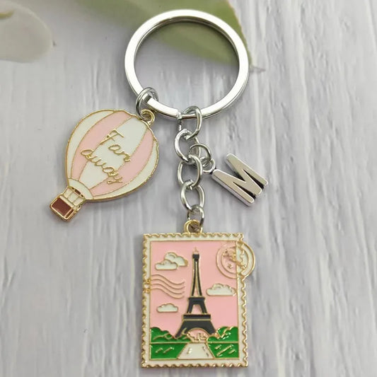 Eiffel Tower Stamp Key Ring