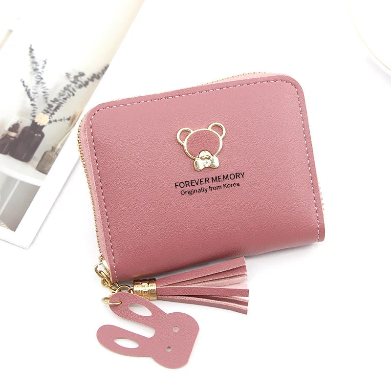 Customizable Mini Wallet With Teddy Bear