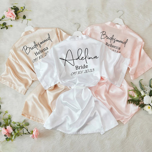 Personalized Silk Bathrobe