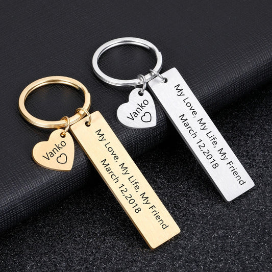 Personalized Stainless Steel Key Ring