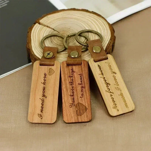 Customizable Wooden Key Ring