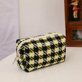 Load image into Gallery viewer, Personalized Embroidered Makeup Bag Plaid
