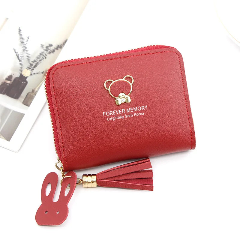 Customizable Mini Wallet With Teddy Bear