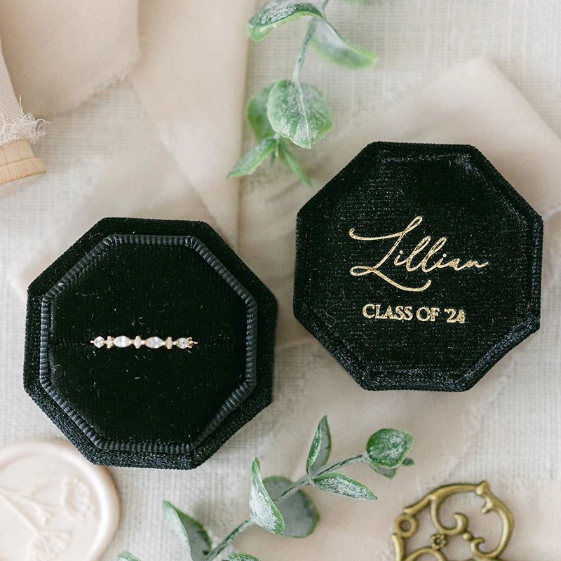 Small Customizable Velvet Jewelry Box