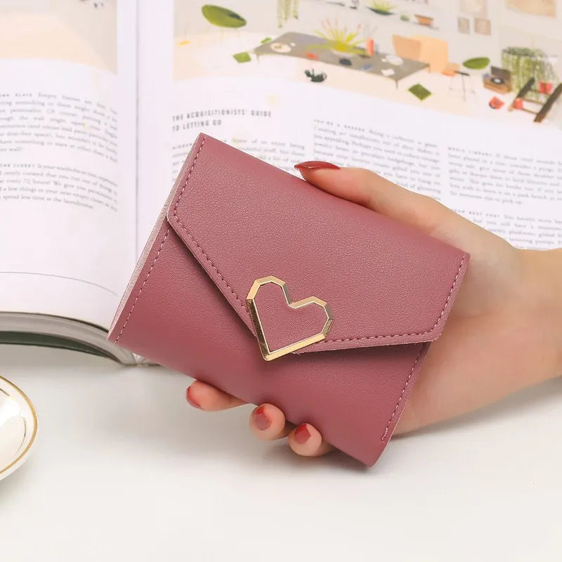 Small Women Wallet With Heart Customizable