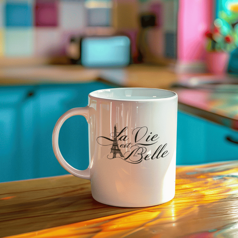 Mug white La Vie Est Belle