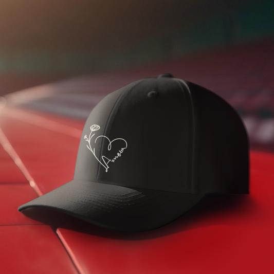 Cap Black Amour Heart