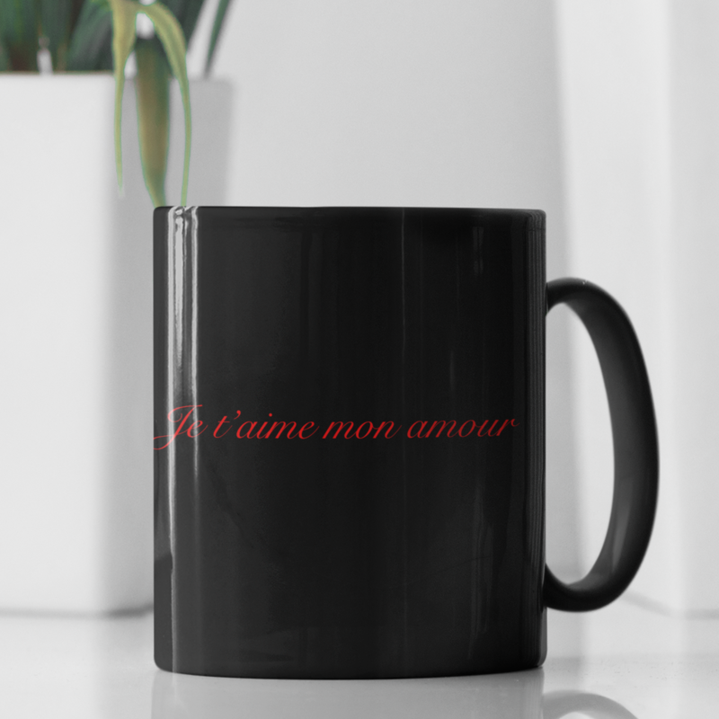 Mug Black Je t'Aime Mon Amour