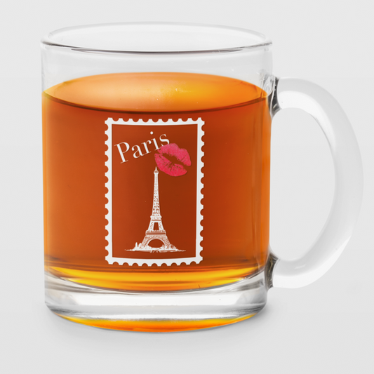 Glass Mug Stamp Paris