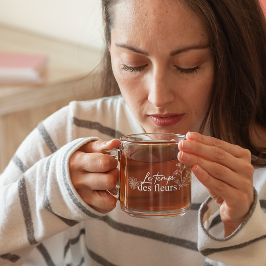 Glass Mug Le Temps Des Fleurs