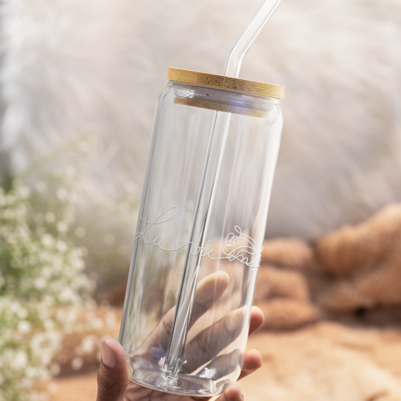 Glass Tumbler La Vie en Rose