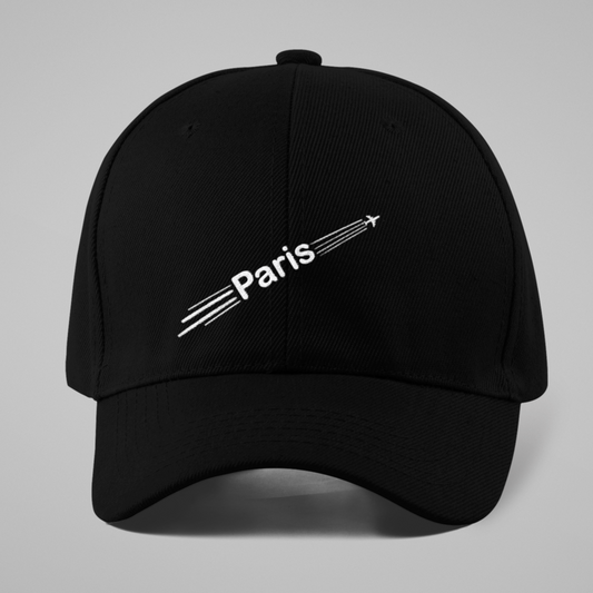 Cap Black Paris Airplane