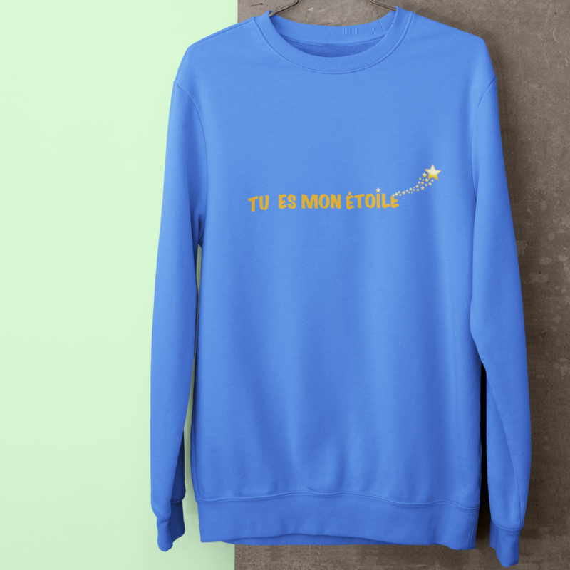 Sweater Blue Tu es Mon Etoile