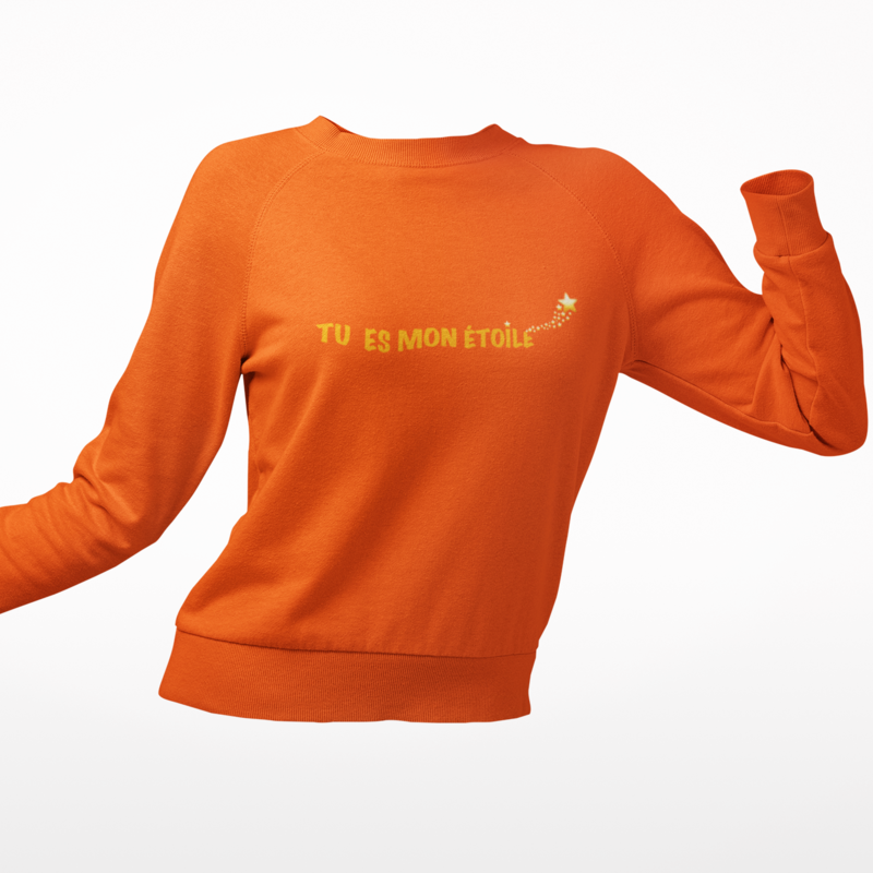 Sweater Orange Tu es Mon Etoile