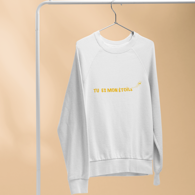 Sweater White Tu es Mon Etoile