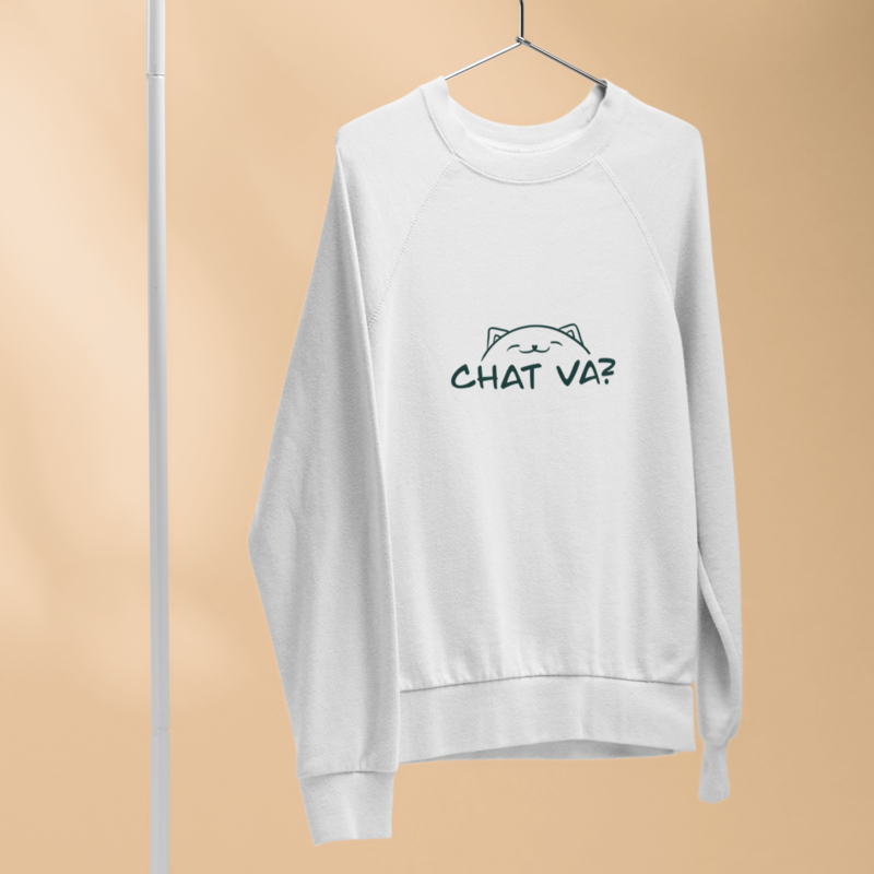 Sweater White Chat Va