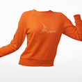 Load image into Gallery viewer, Sweater Orange Amour With Flowers
