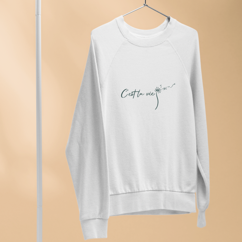 Sweater White C'est La Vie