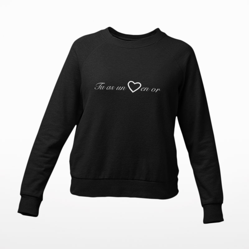 Sweater Black Tu as un Coeur en Or