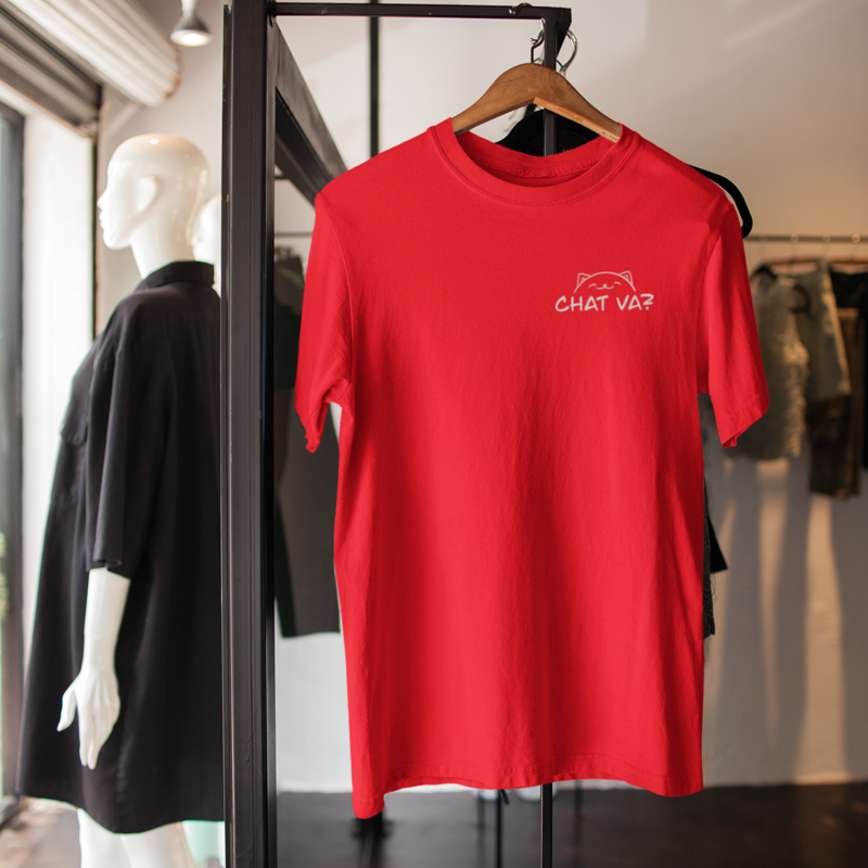 Tee Shirt Red Chat Va