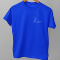 Load image into Gallery viewer, Tee Shirt Blue Amour With Flowers
