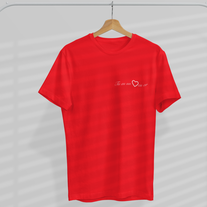 Tee Shirt Red Tu as Un Coeur en Or