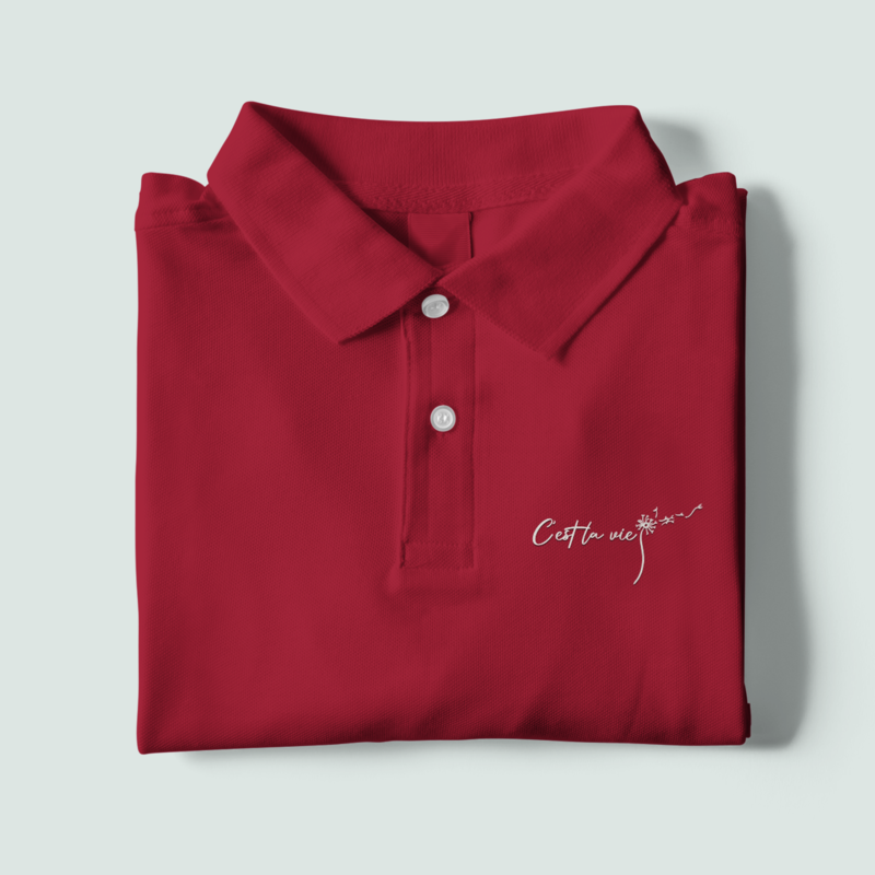 Polo Shirt Red C'est La Vie