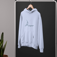 Load image into Gallery viewer, Hoodie Bleu Amour With Flowers
