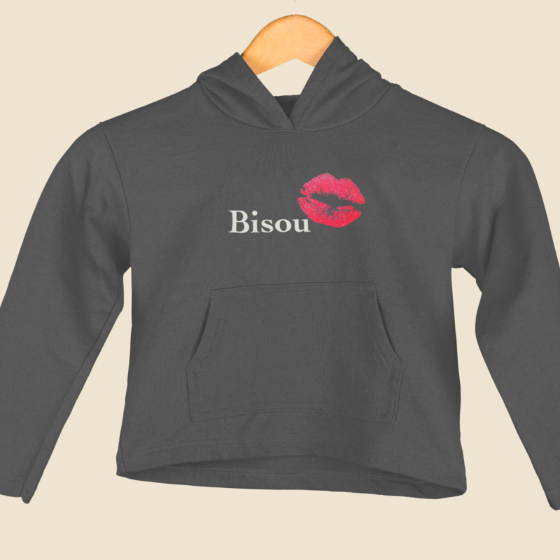 Child Black Hoodie Bisou