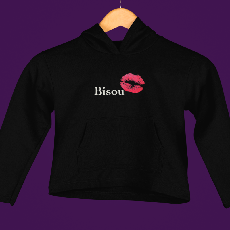 Child Black  Hoodie Bisou